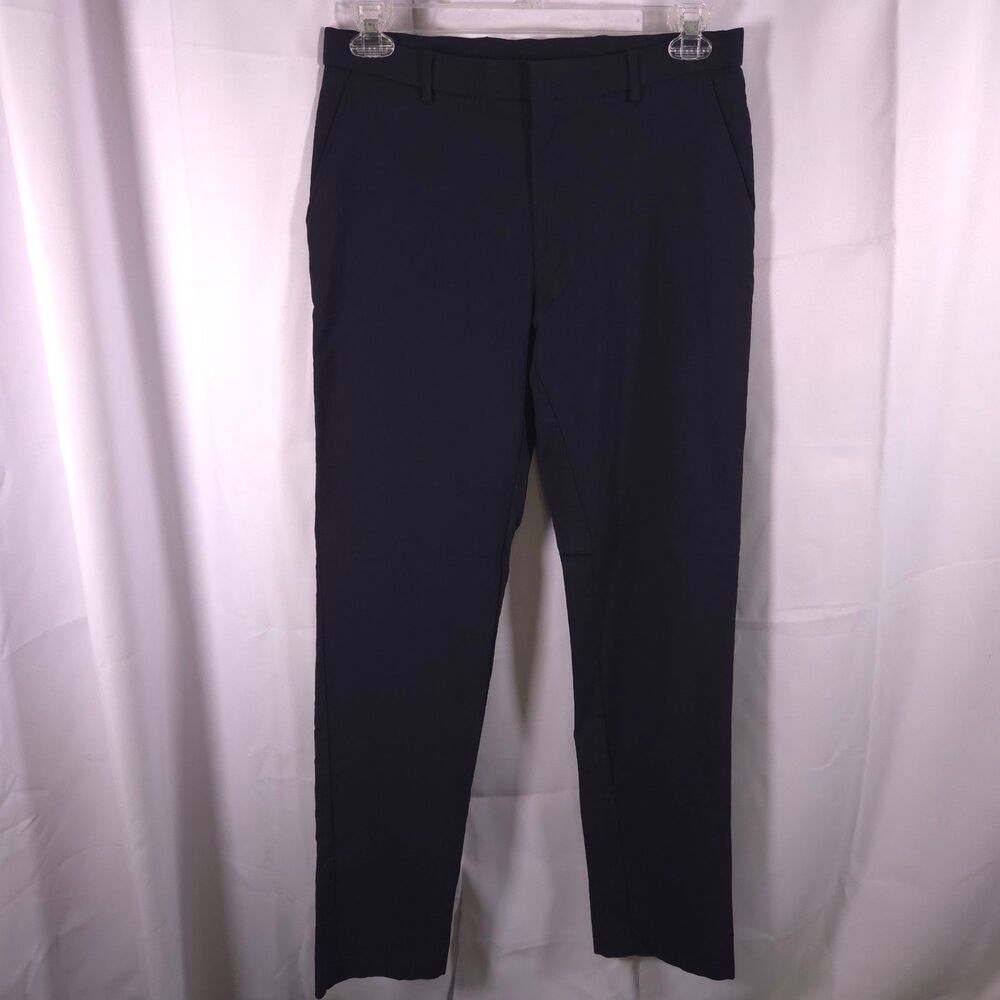 Tommy Hilfiger Navy Blue Flat Front Dress Pants Mens 33x34 (actual 33x32)